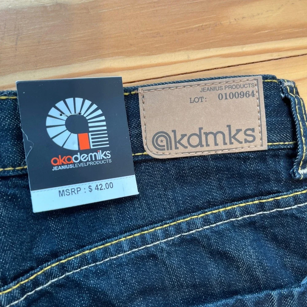 Akademiks Youth‎ Boys Jeans Size 16 Dark Wash Denim Pants Streetwear NWT